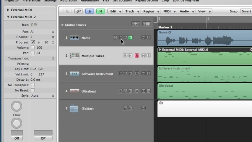 Logic Pro Tracks and Channel Strips Part 2 - Deleting Tracks Through Bounce In Place