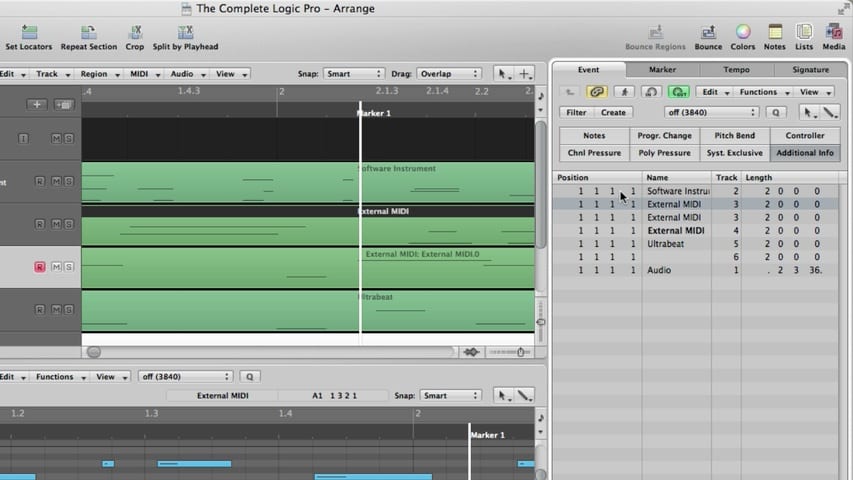 Logic Pro MIDI Editing Part 2 - The Event List