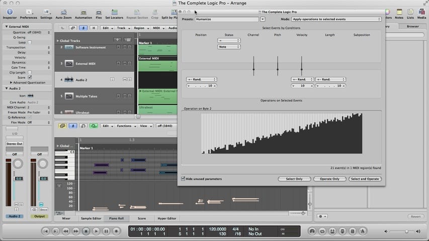 Logic Pro MIDI Editing Part 5 - The Transform Window