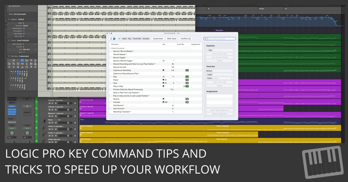 logic pro key commands