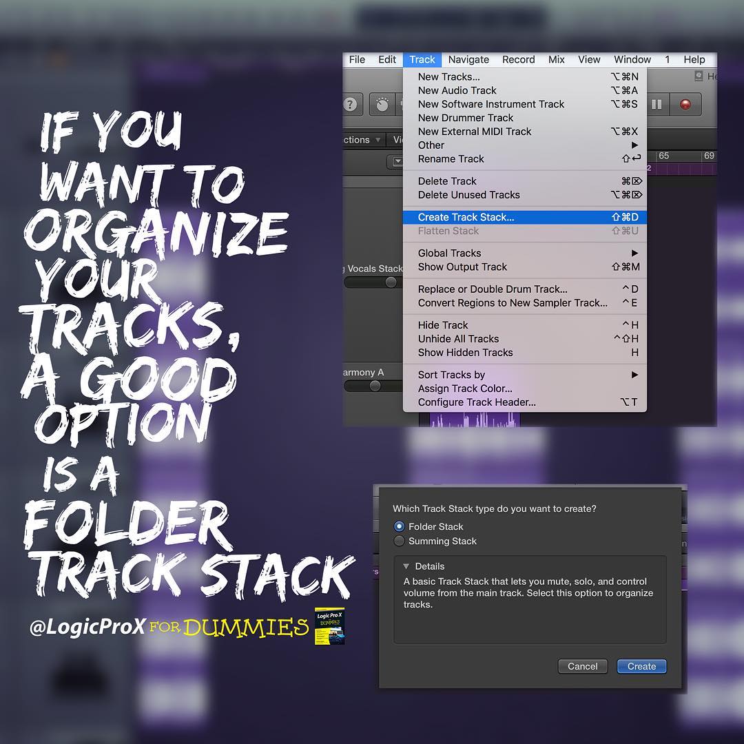 How To Organize Your Logic Pro Projects With Folder Track Stacks