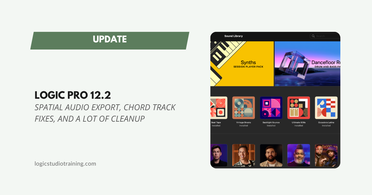 Logic Pro 12.2 Update