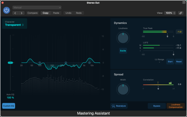 Logic Pro Mastering Assistant