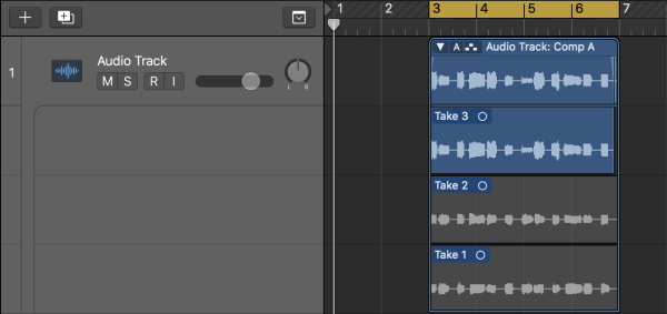 Logic Pro > Recording in Cycle Mode