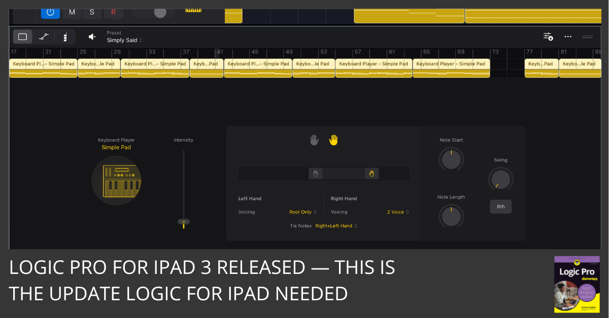 Logic Pro for iPad 3 Update