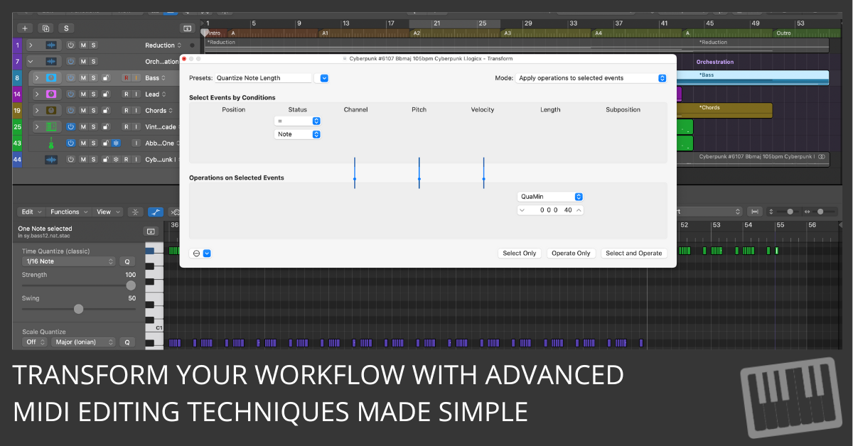 Master MIDI Transform in Logic Pro: Tips & Step-by-Step Guide