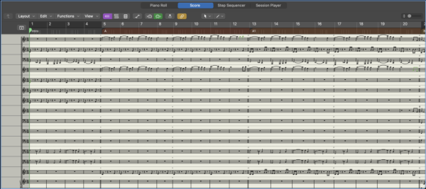 Logic Pro Score Editor