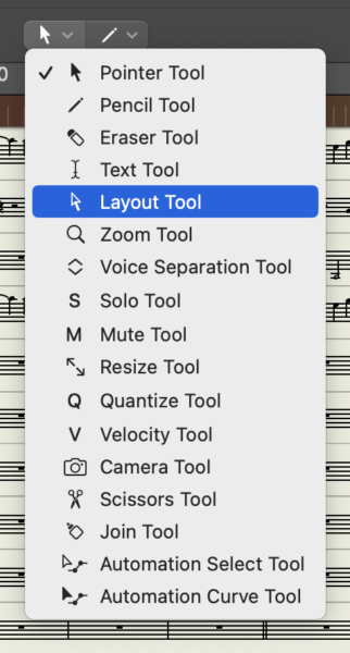 Score Editor Layout Tool