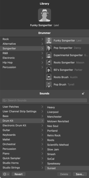 Logic Pro Drummer Library