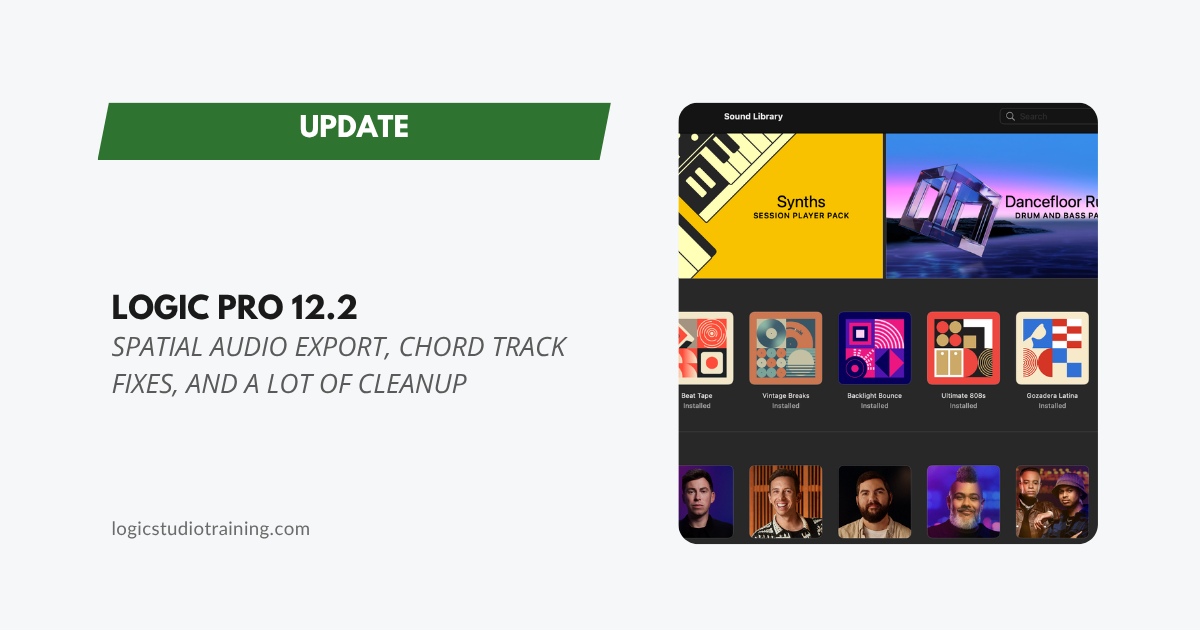 Logic Pro 12.2 Update