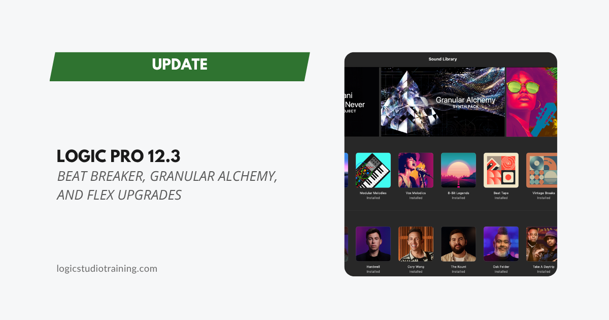 Logic Pro 12.3 Update