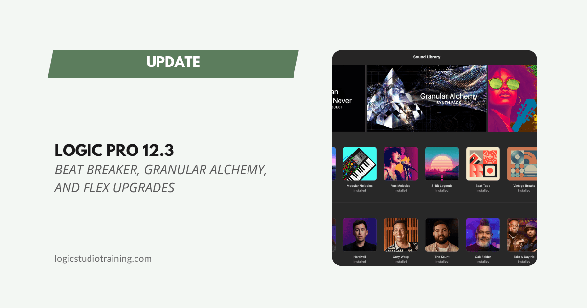 Logic Pro 12.3 Update