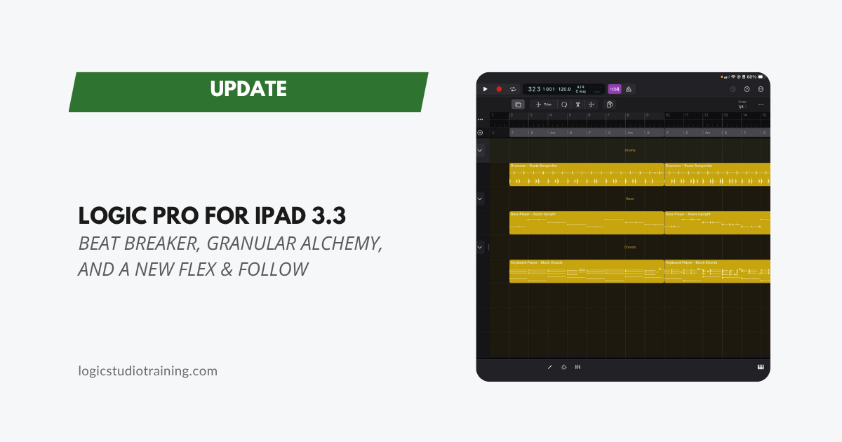 Logic Pro for iPad 3.3 Update