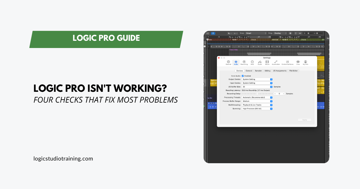 Logic Pro Troubleshooting - What to Do When Logic Pro Isn't Working